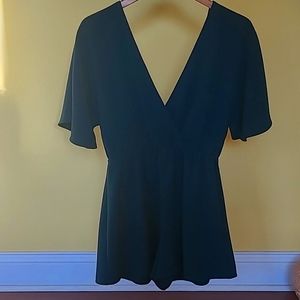 Leith forest green romper size S